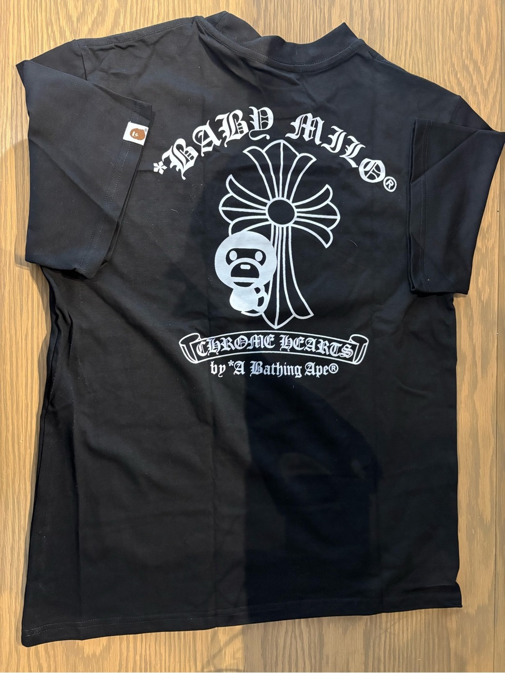 Bape Black BABY MILO x Chrome Hearts Graphic Tee